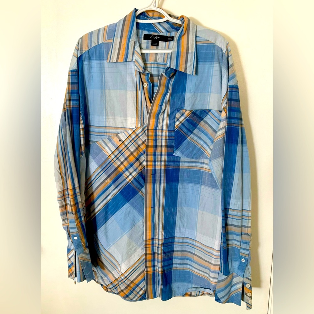Sean John XXXL Men’s Long Sleeve Shirt Button Up Plus Sized 3X vintage